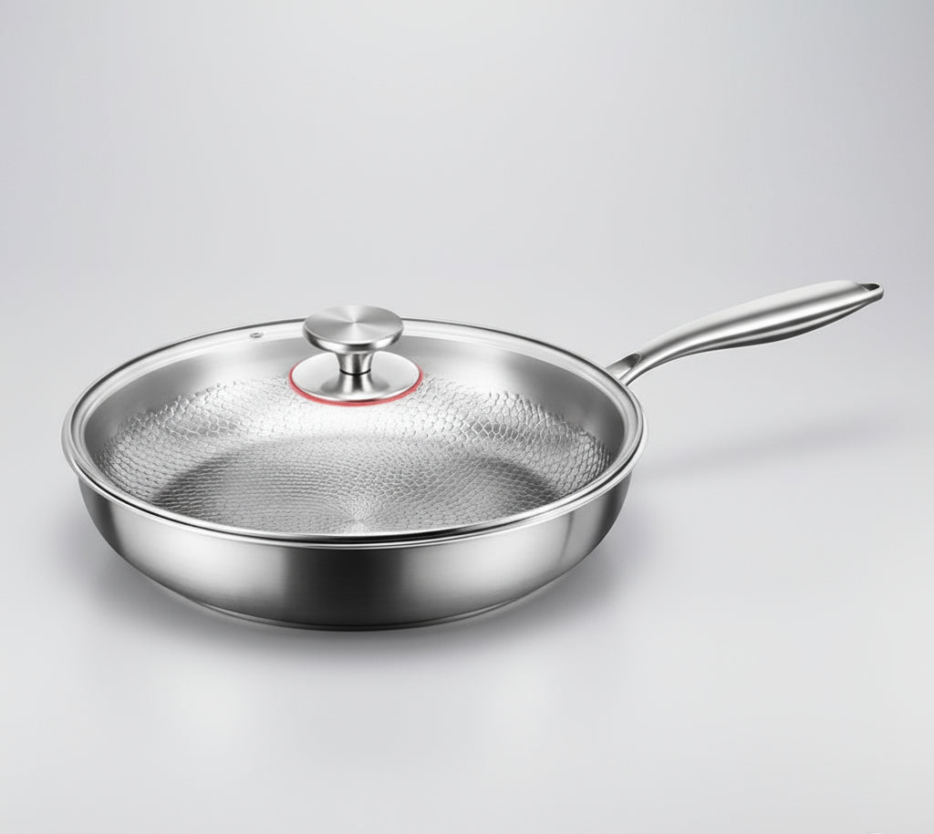 Titanium Stegepande – Håndhamret, Non-stick belægning til Induktionskogere og Daglig Madlavning