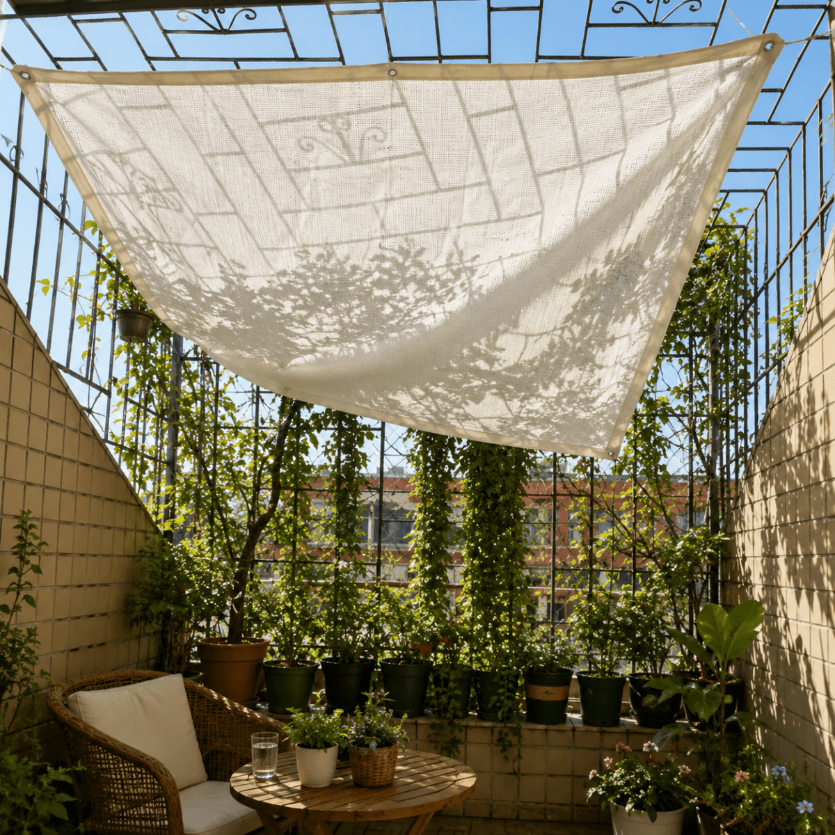 Shade Net for the Patio – HDPE, UV Protection, Ideal for Balconies and Gardens