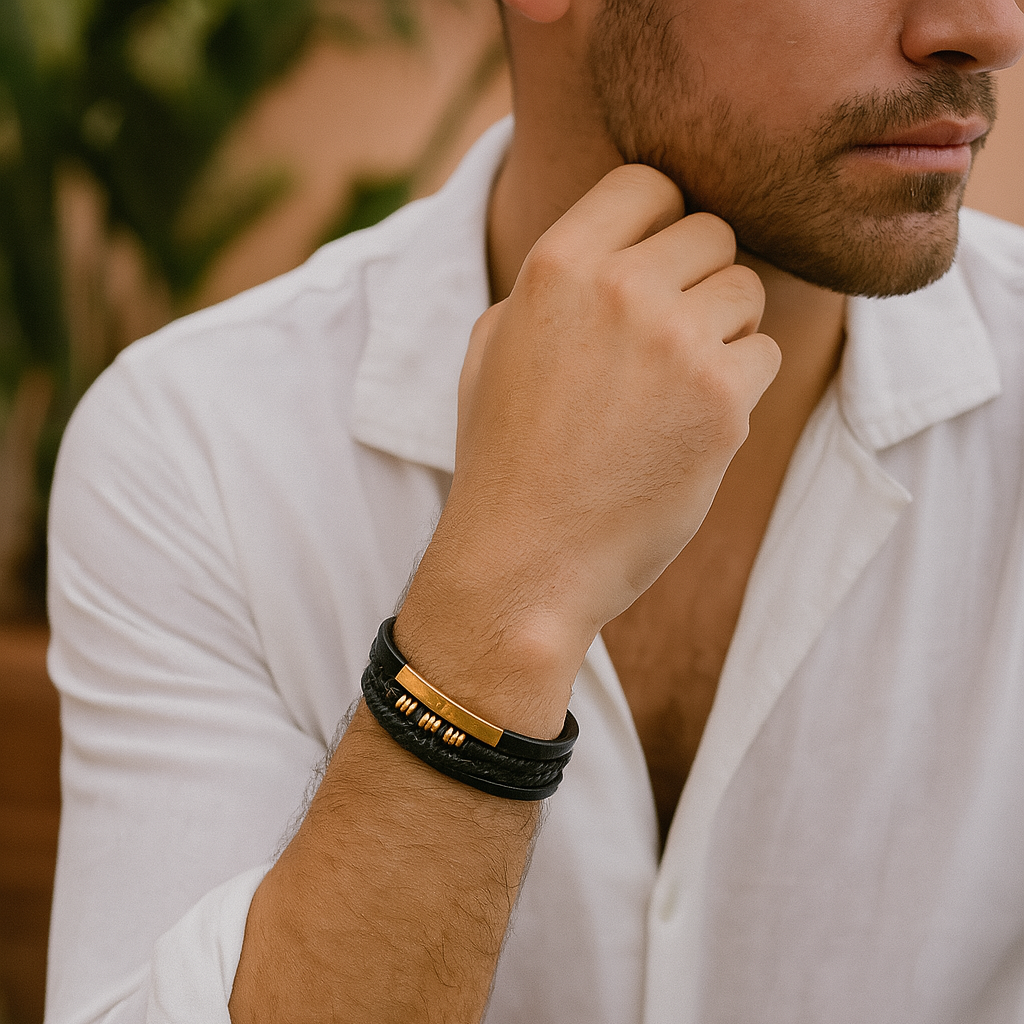 Herre Læderarmbånd – Enkelt Design til Daglig Brug