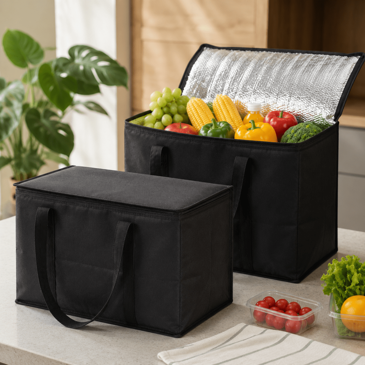 Insulated Cooler Bag – XL, Spacious Thermal Bag for Food and Drinks While Camping or Shopping