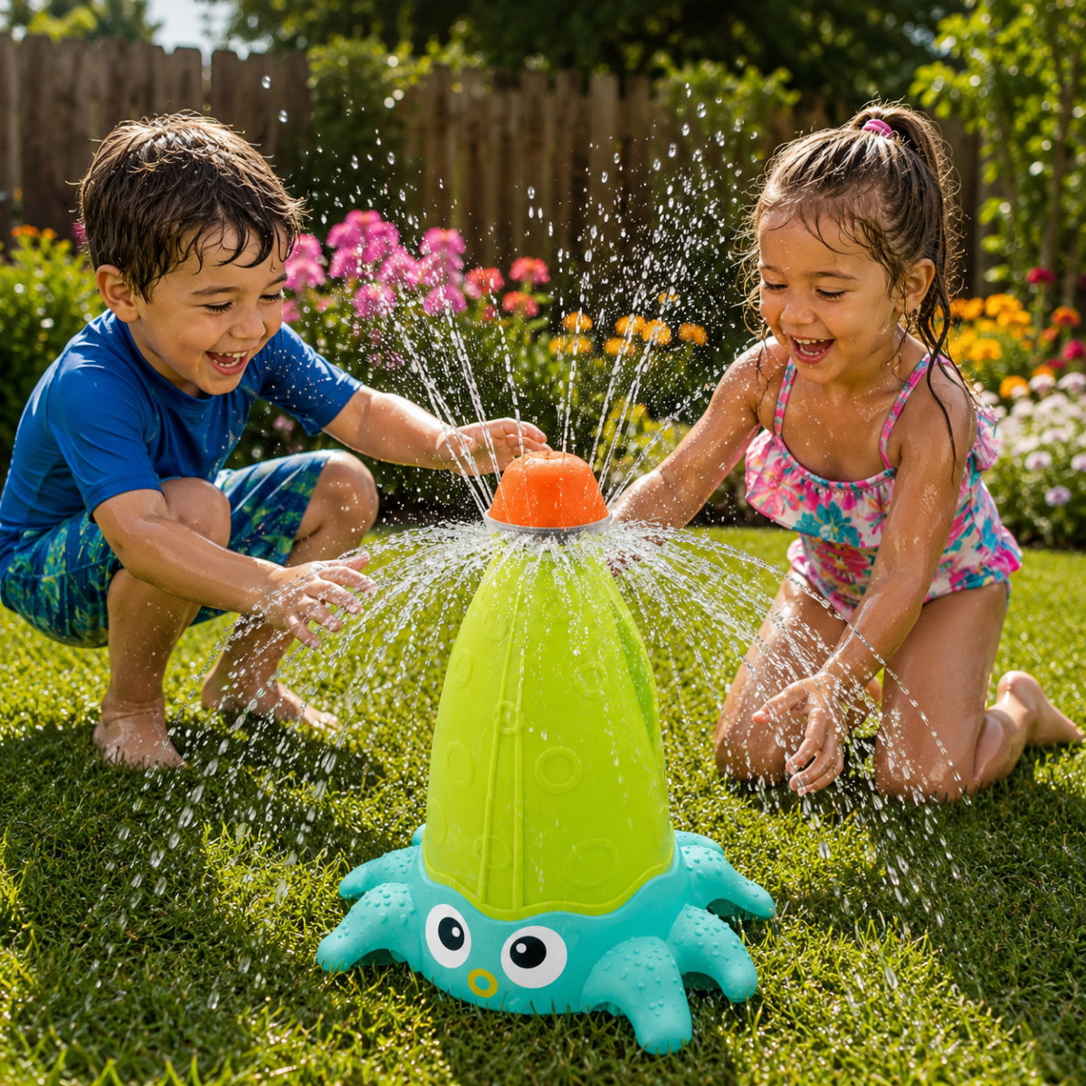 Rotating Octopus Water Toy – Colorful, Interactive Garden Accessory for Refreshing Outdoor Fun