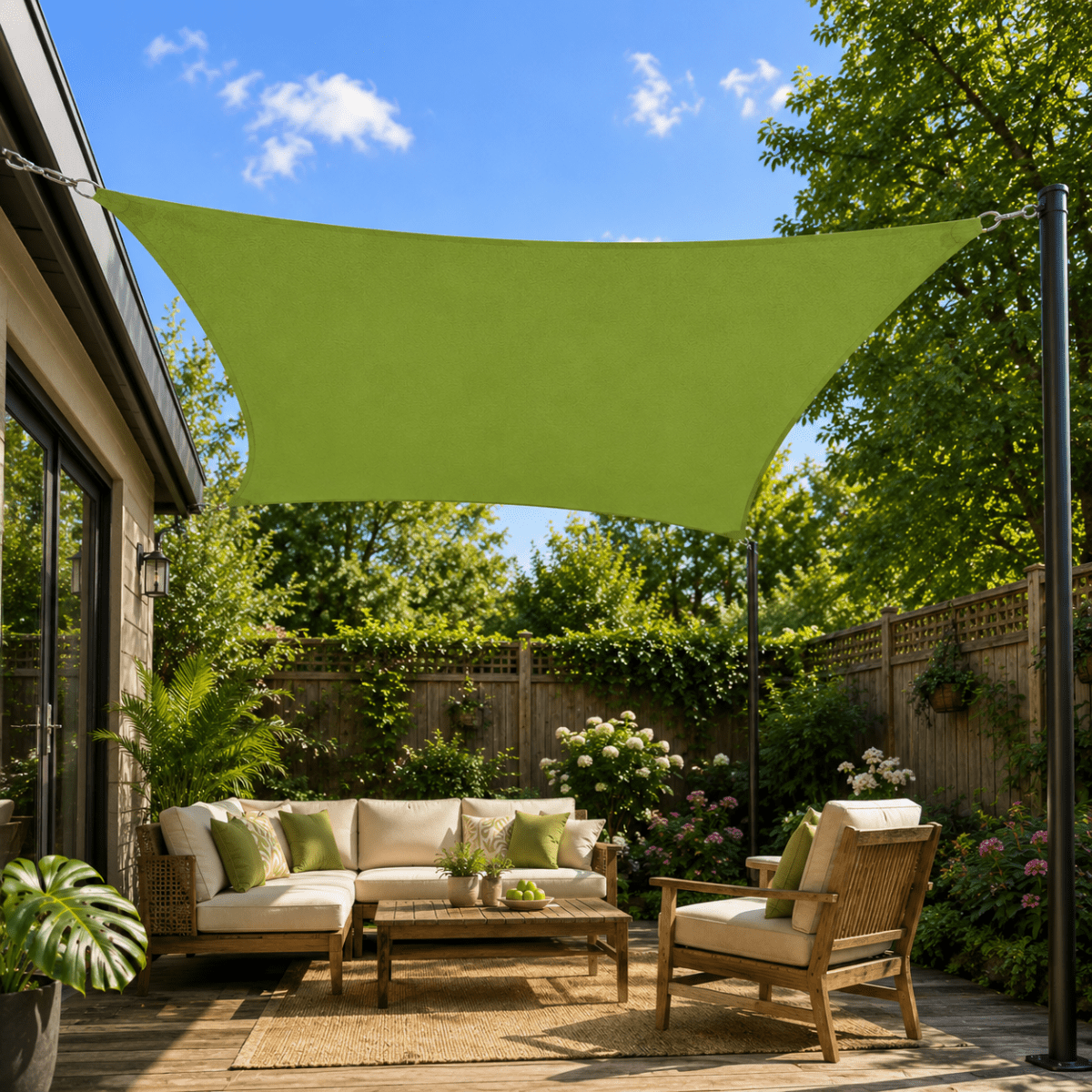 Triangular Sunshade – HDPE, Modern Design for the Garden, Patio, or Balcony