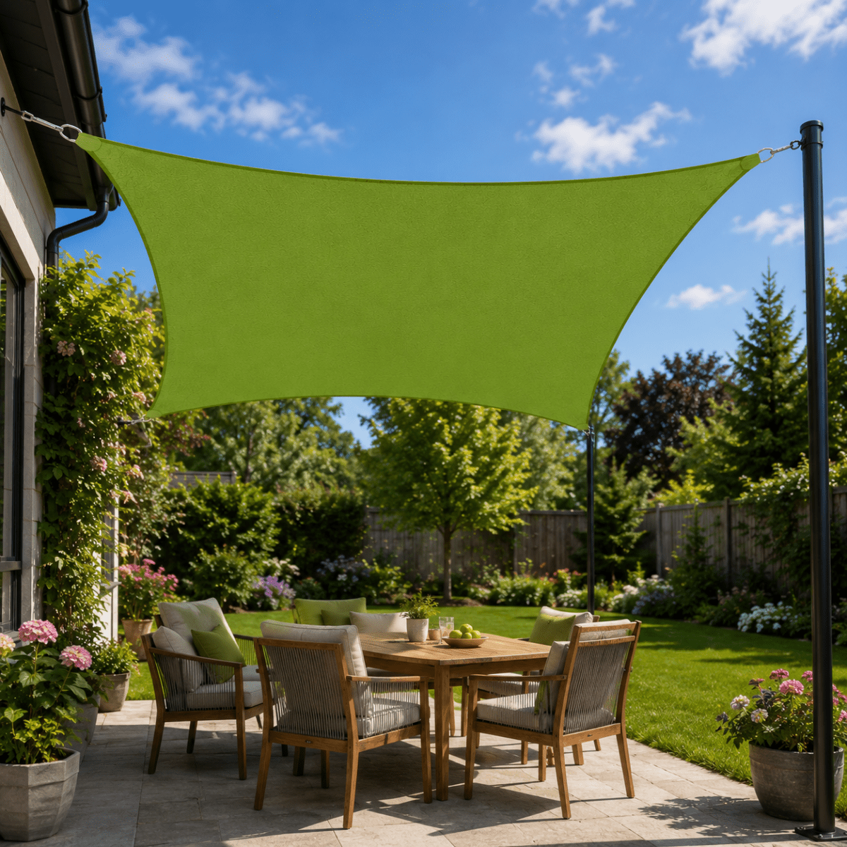 Triangular Sunshade – HDPE, Modern Design for the Garden, Patio, or Balcony