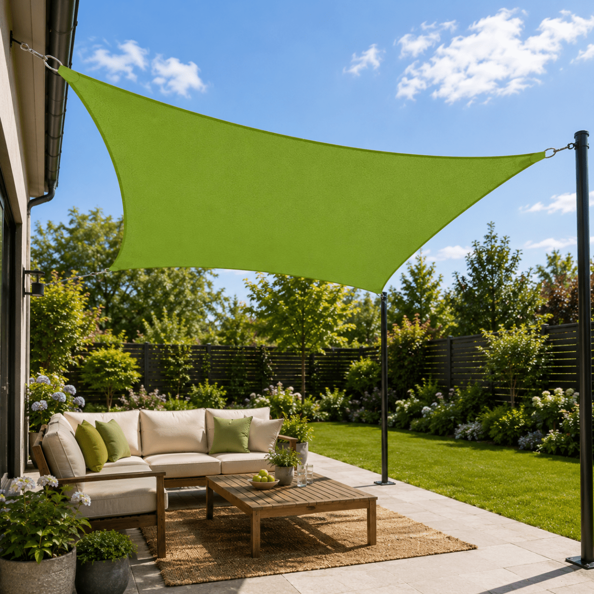Triangular Sunshade – HDPE, Modern Design for the Garden, Patio, or Balcony