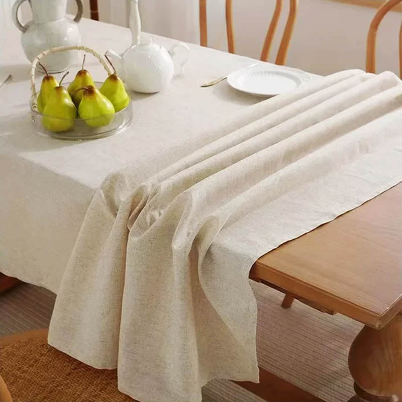 Cotton tablecloth – Ecru, Minimalist design for dining room or table setting