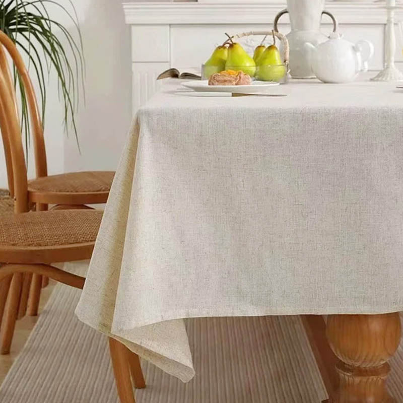 Cotton tablecloth – Ecru, Minimalist design for dining room or table setting
