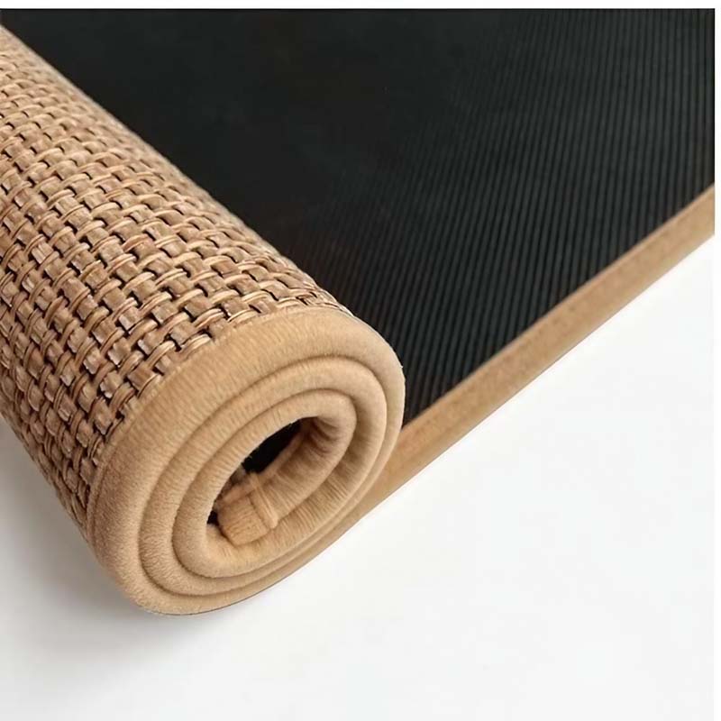 Woven Kitchen Mat – Gray, Scandinavian Design with Non-Slip Rubber Base for Modern Kitchen Decor