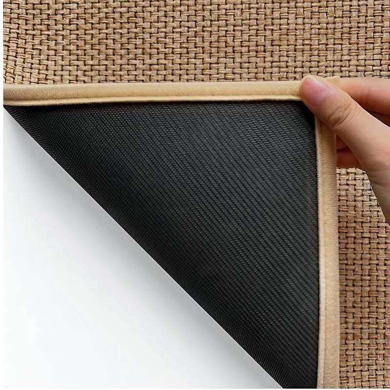 Woven Kitchen Mat – Gray, Scandinavian Design with Non-Slip Rubber Base for Modern Kitchen Decor