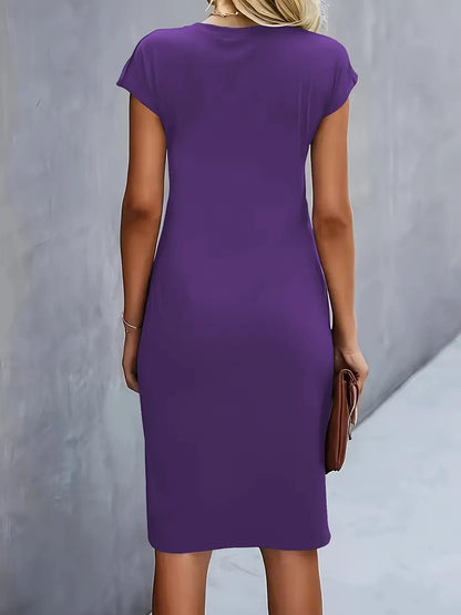 Katrien – Tijdloze Midi Jurk met Flatterend silhouet