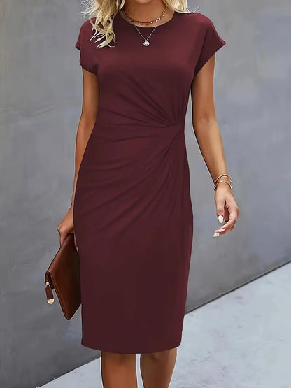 Katrien – Tijdloze Midi Jurk met Flatterend silhouet