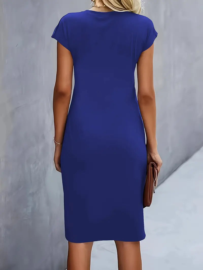 Katrien – Tijdloze Midi Jurk met Flatterend silhouet