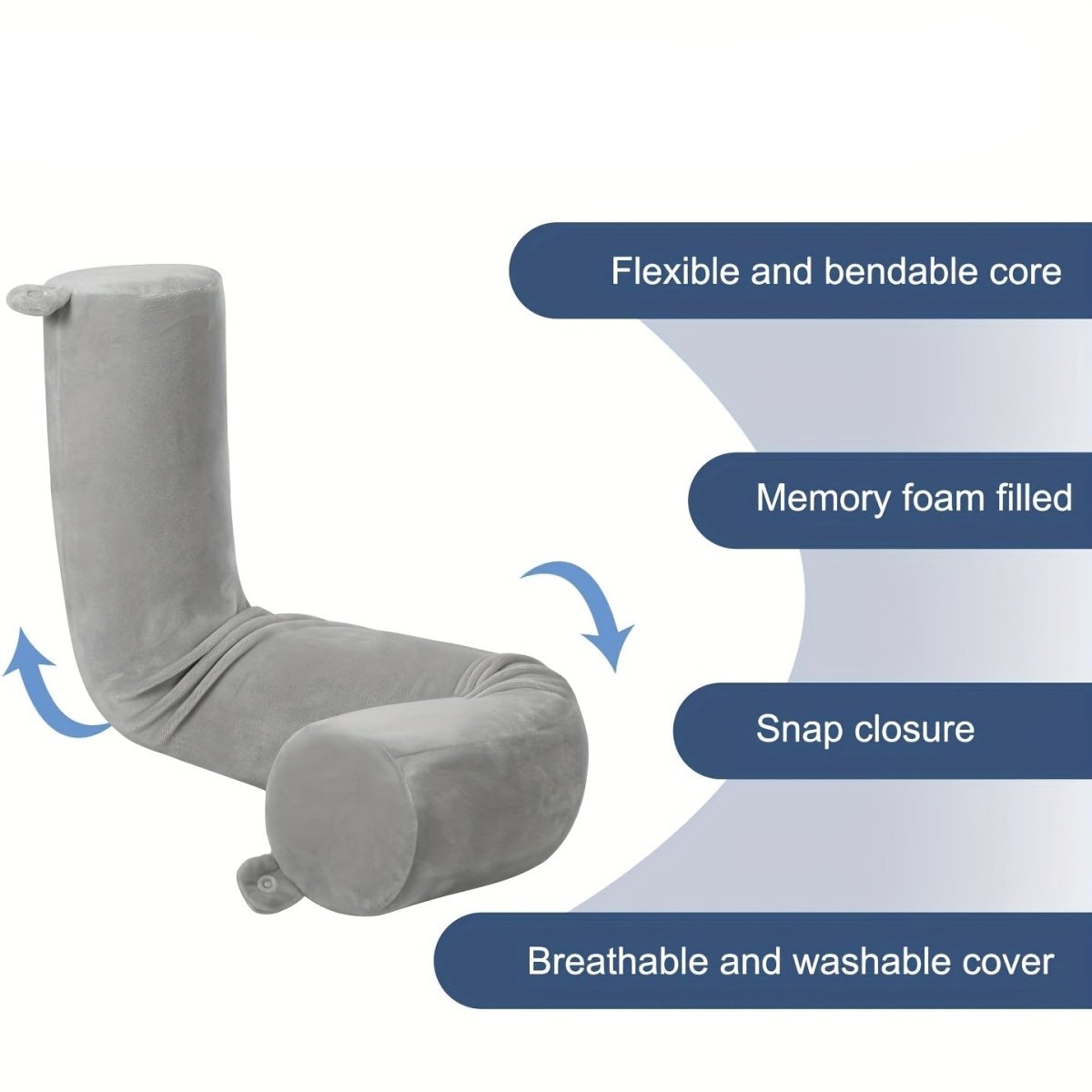 Ergonomisk Rejsekudde – Blødt Memory Foam, Kompakt Design til Behagelig Rejse og Hjemmebrug