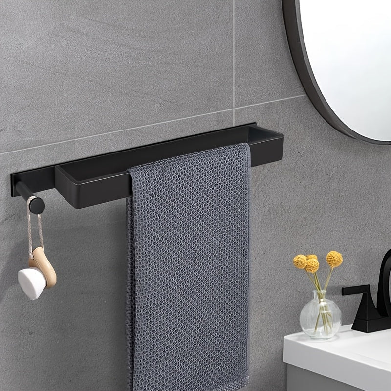 Fritstaande Håndklædehouder – Aluminium, Modern Design met Krogen voor Badkamer of Gæstetoilet