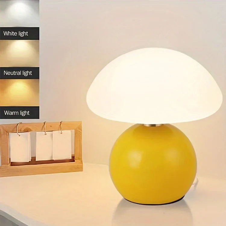 Champignon Bordlampe i Keramik – LED med 3 Lystoner