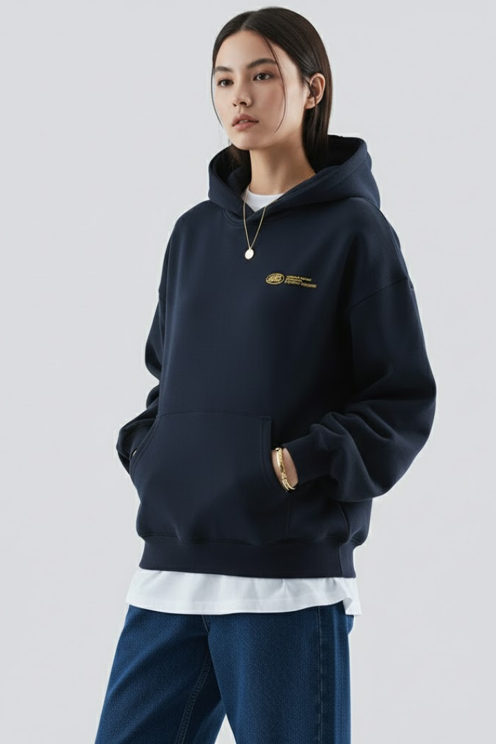 Dame Hoodie med Fronttryk og Pullover Design