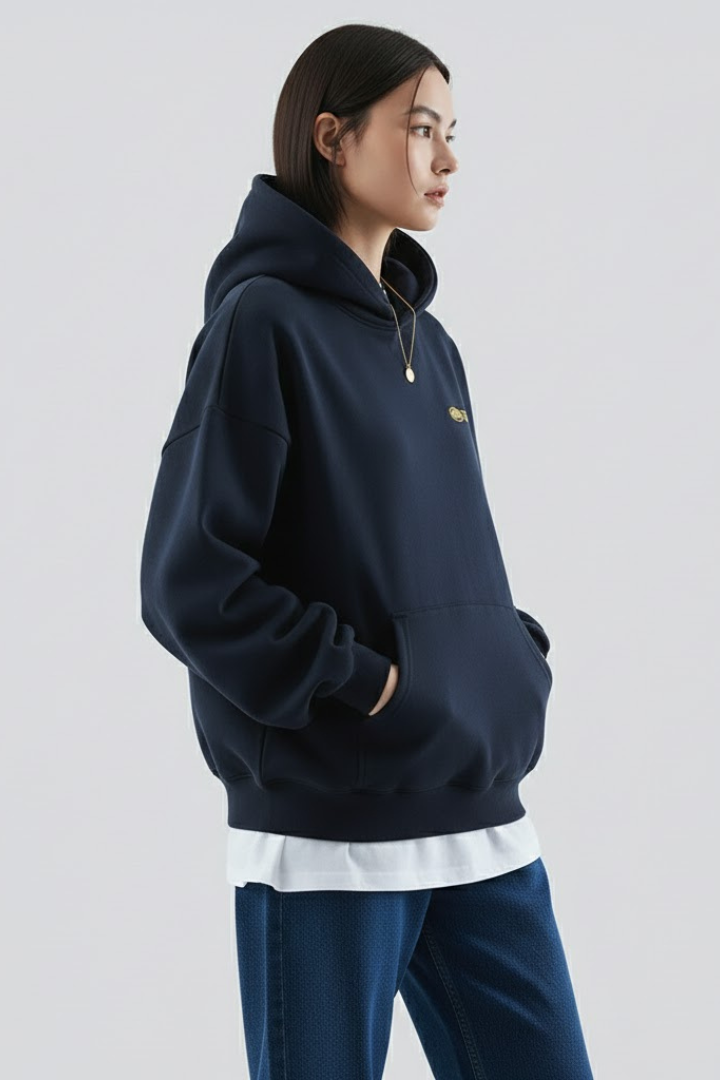 Dame Hoodie med Fronttryk og Pullover Design
