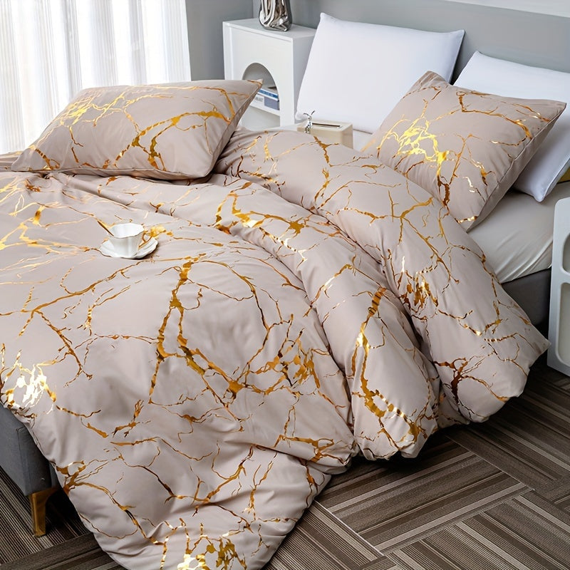Marble Duvet Cover – Soft and Breathable, Elegant Design for Bedroom Decor
