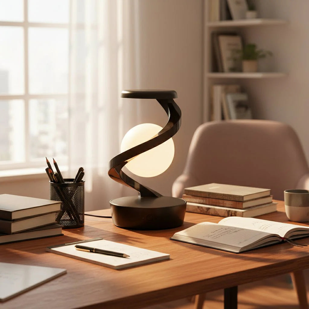 Svævende Lampe – Moderne Design med RGB Belysning og Gestusbetjening til Stue eller Soveværelse