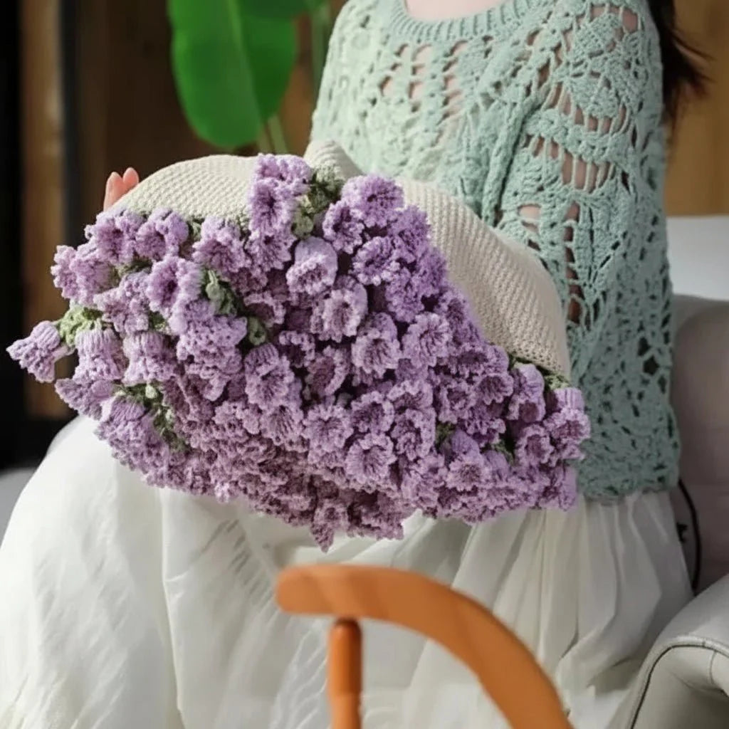 Cotton Plaid – Rose Pattern, Decorative Throw Blanket for Sofa or Bed