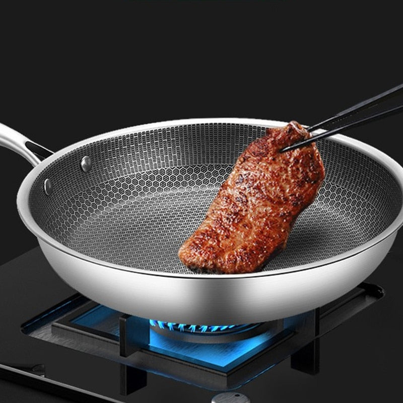 RVS Frying Pan – Non-Stick, Ergonomic Design for Easy Cooking in the Kitchen
