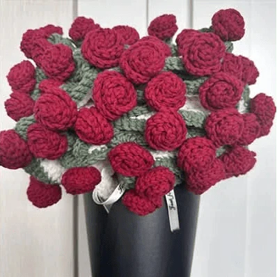 Bomulds Plaid – Rosenmønster, Dekorativ Boligdeken til Sofa eller Seng