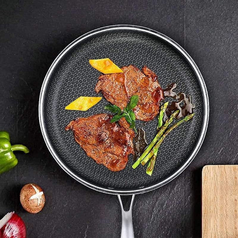RVS Frying Pan – Non-Stick, Ergonomic Design for Easy Cooking in the Kitchen