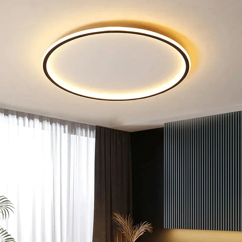LED Attic Lamp – Nordic design, round, black or white for living room or bedroom