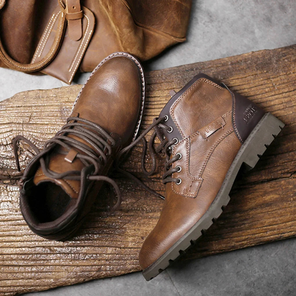 Herren Stiefel Schwarz Mit Arch Support, Seitlichem Reißverschluss & Rutschfester Sohle, Elegante Herrenstiefel Für Alltag 0