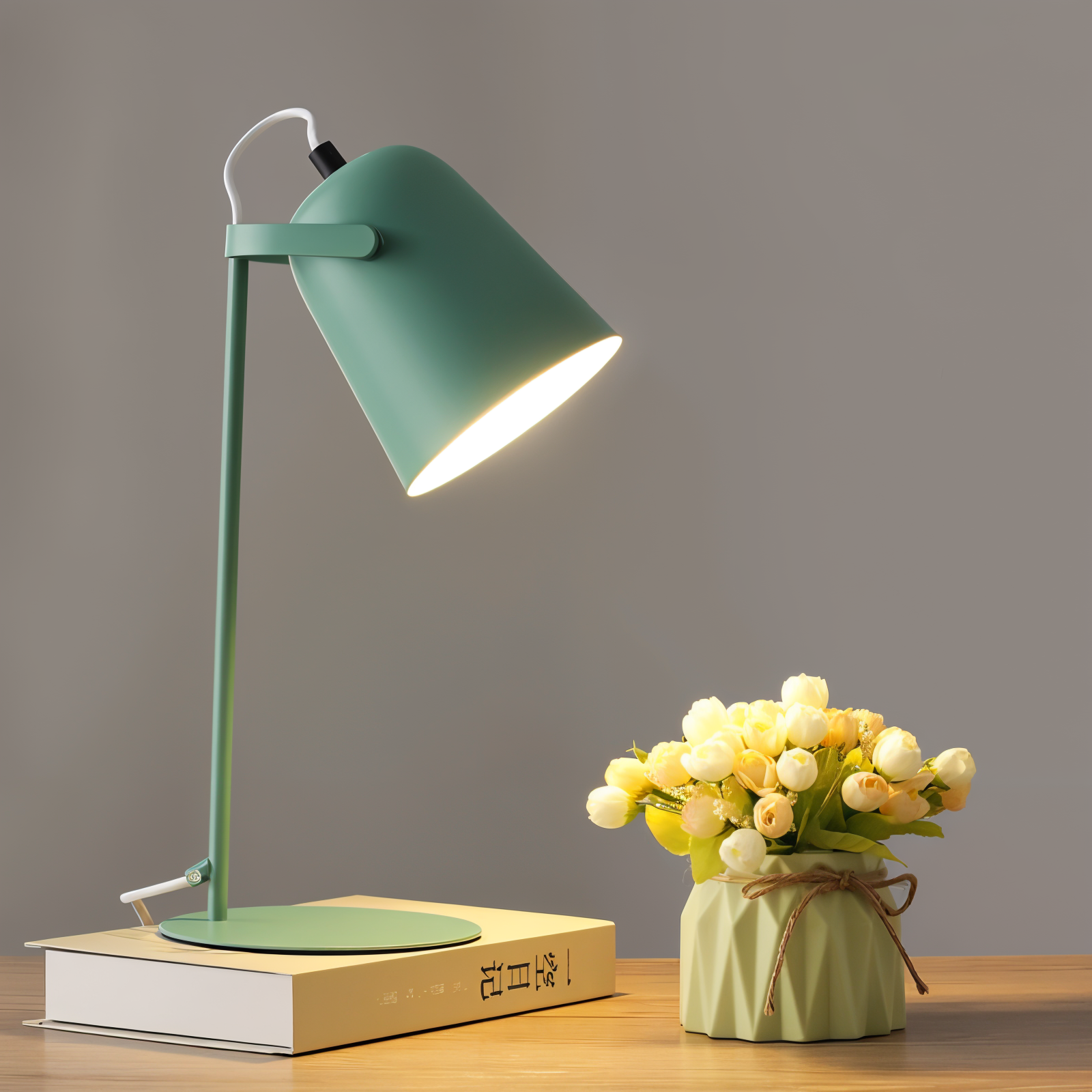 Bordlampe Skandinavisk Design – Justerbar Arm i Farverigt Macaron-Look