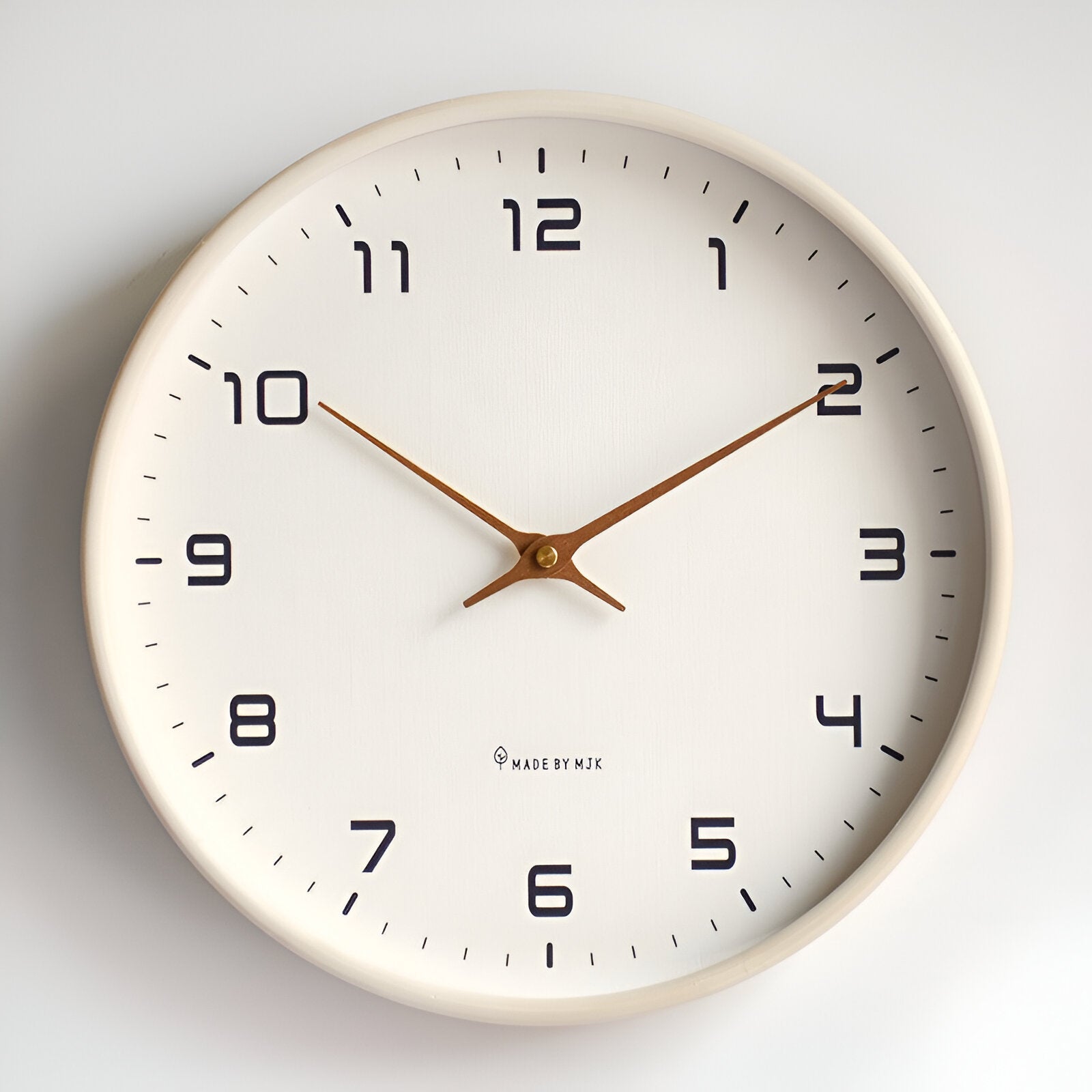 Wood Wall Clock – Natural Color, Minimalist Design for Kitchen, Living Room or Office