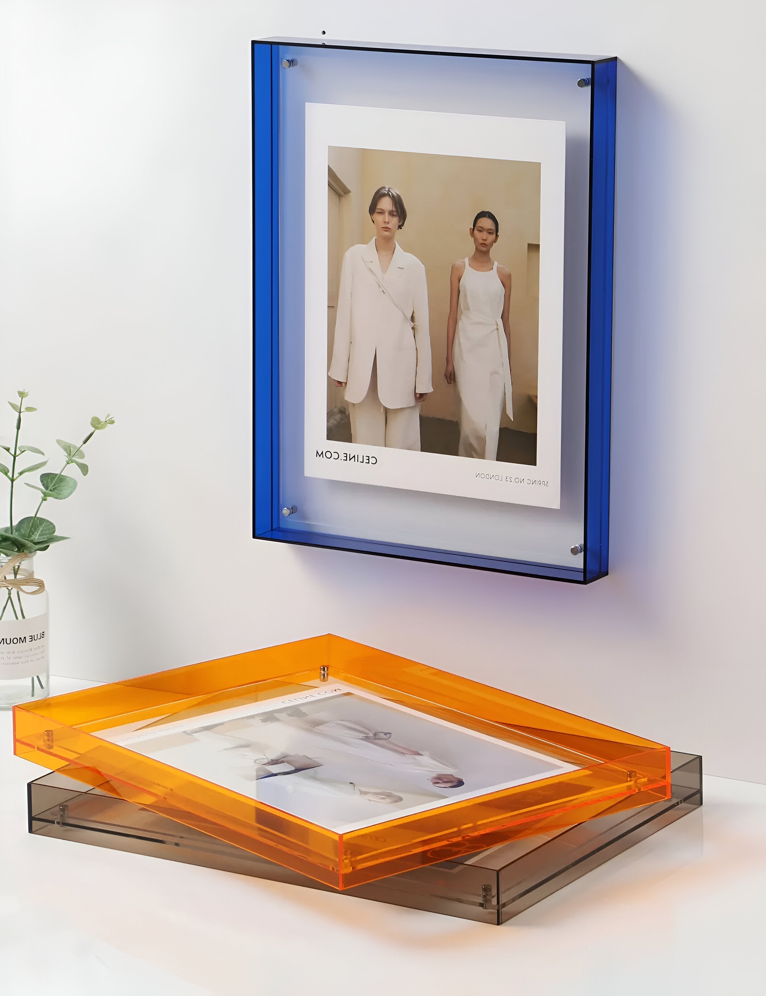 Modern Photo Frame – Transparent Acrylic, Minimalist Design for Office or Wall Decoration