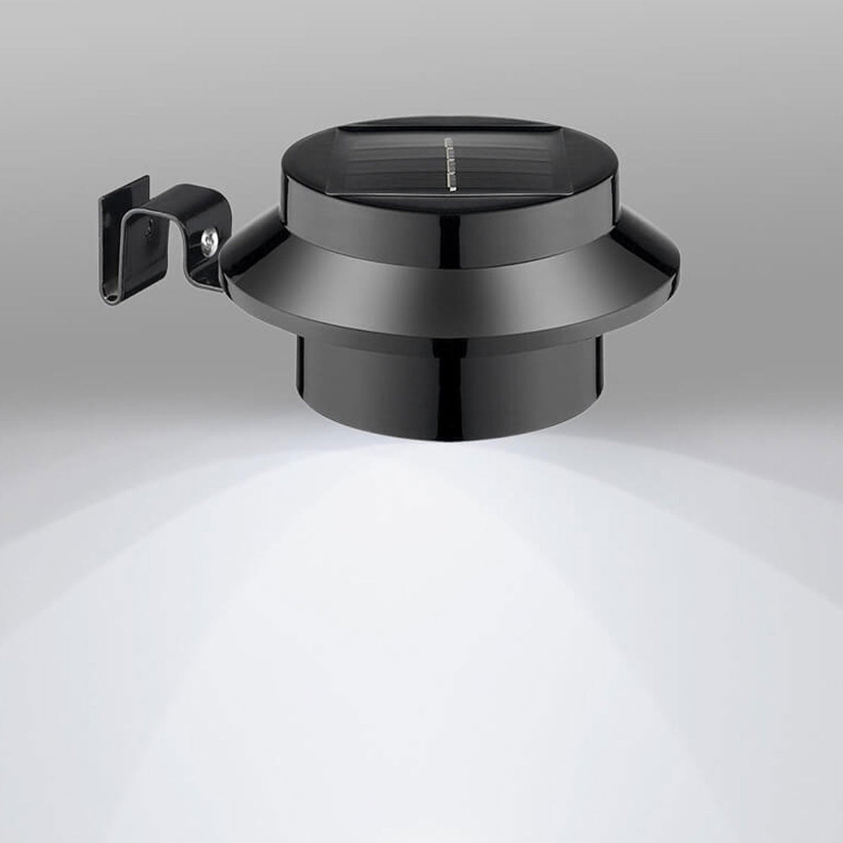 Industrial Solar Wall Light - Weatherproof Outdoor LED Sconce, Black/White 2