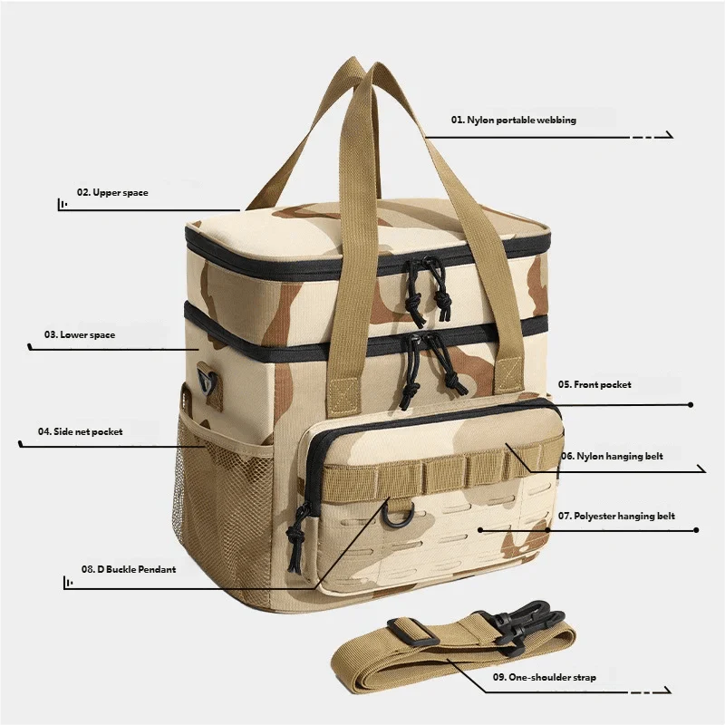 Insulated Cooler Backpack – Waterproof, Large Capacity for Camping, the Beach, and Picnics