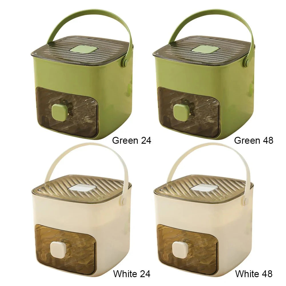 Compact Ice Cube Maker – Portable, White Design for Home, Parties, or Camping