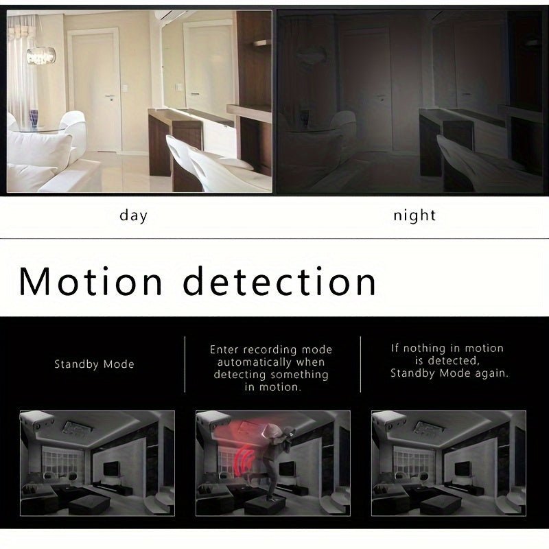 Full HD Mini Kamera – Kompakt, Infrarød Nattesyn og Bevægelsesdetektion til Hjemmeovervågning