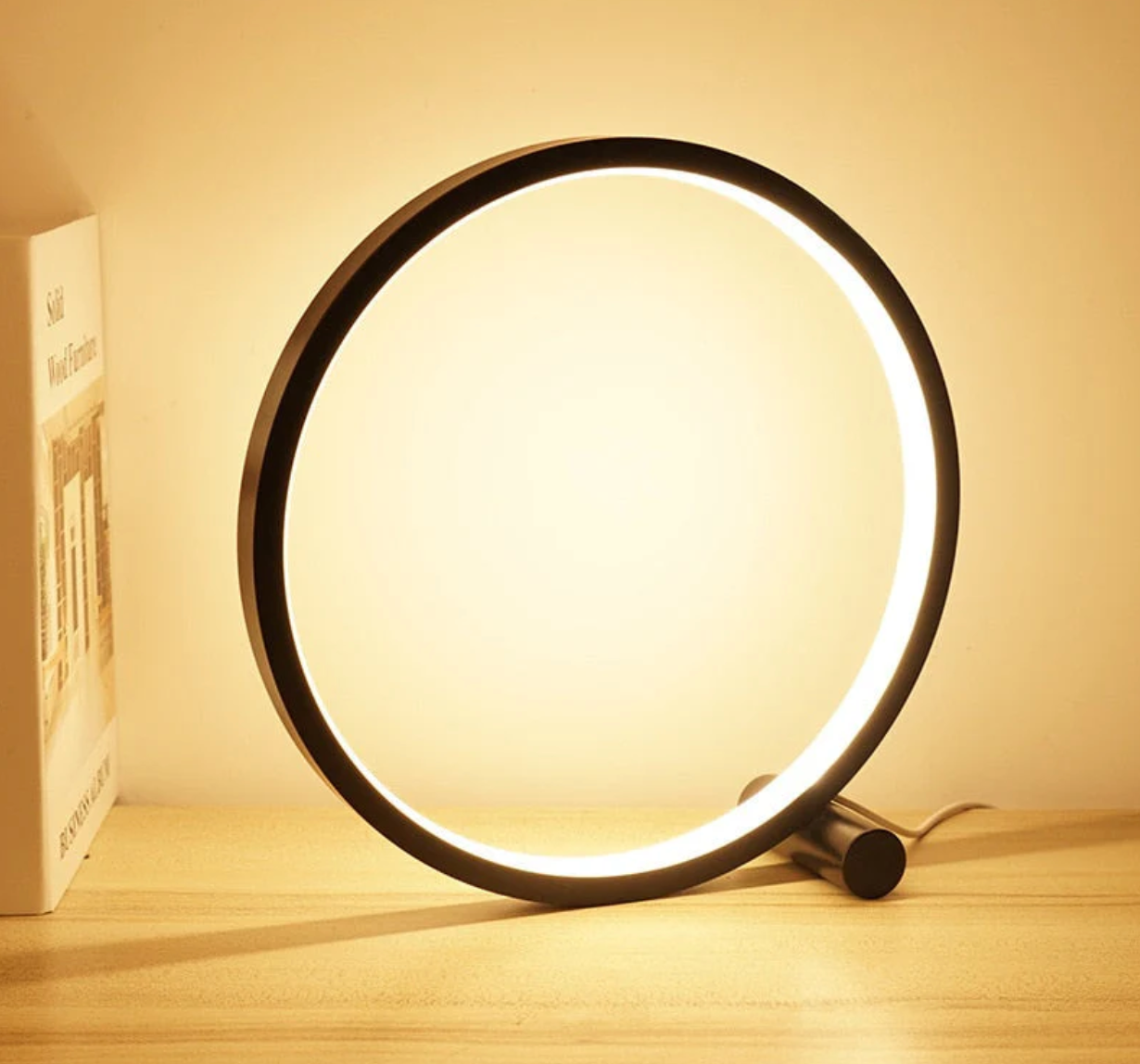 LED-bordlampe – aluminium og akryl, minimalistisk design med dæmpbar touch-betjening til stue eller kontor