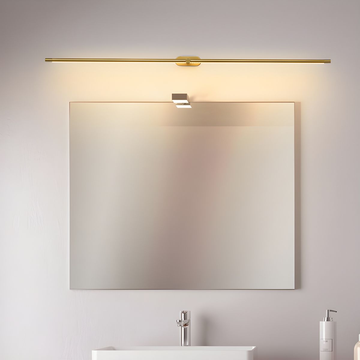 Wireless LED Wall Lamp – Aluminum, Minimalist Design for Living Room, Bedroom, or Office