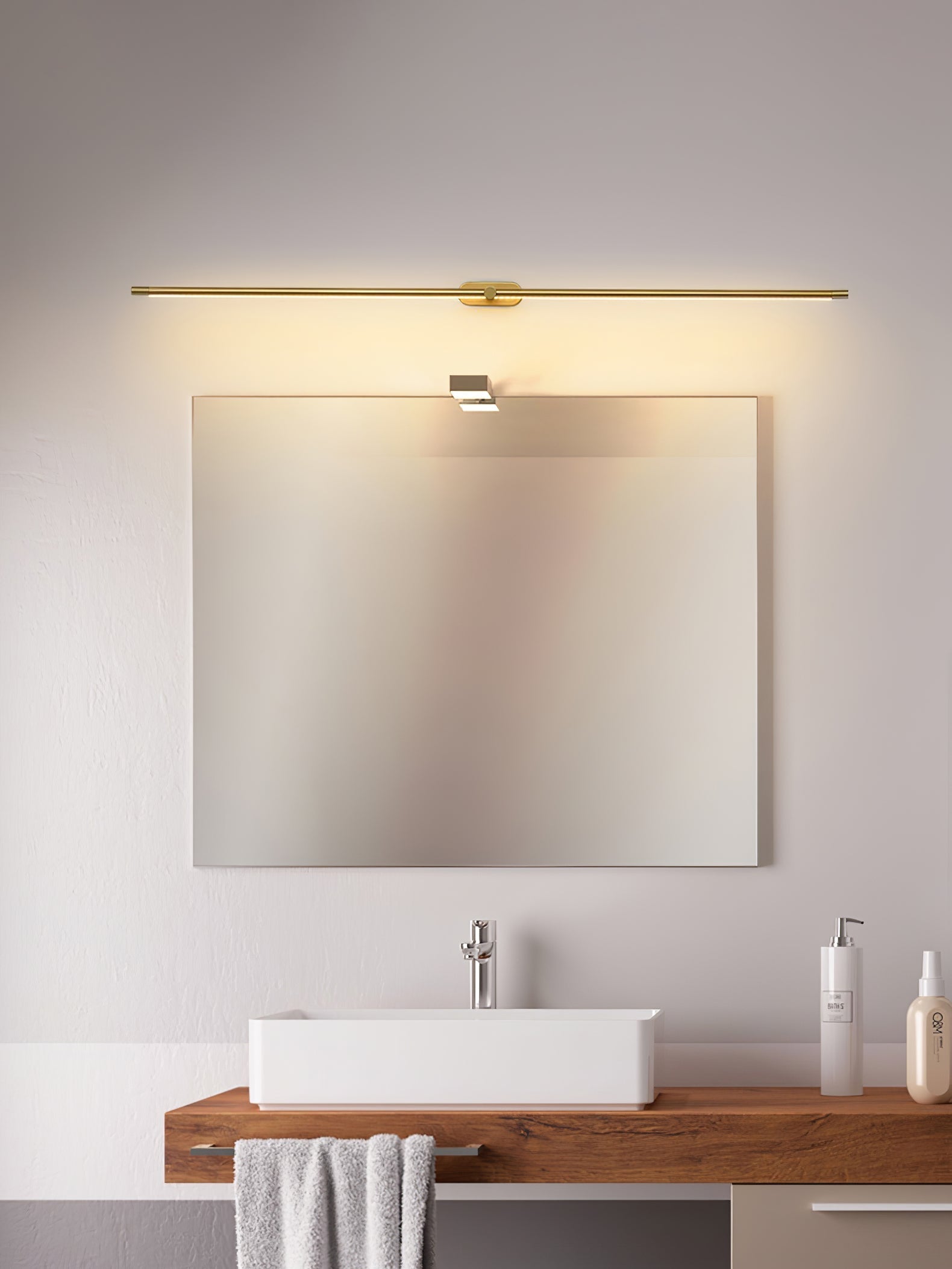 Wireless LED Wall Lamp – Aluminum, Minimalist Design for Living Room, Bedroom, or Office