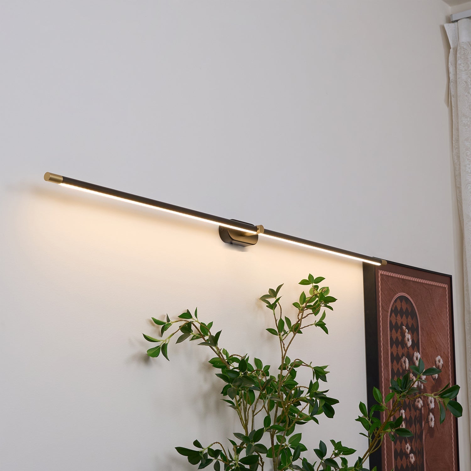 Wireless LED Wall Lamp – Aluminum, Minimalist Design for Living Room, Bedroom, or Office