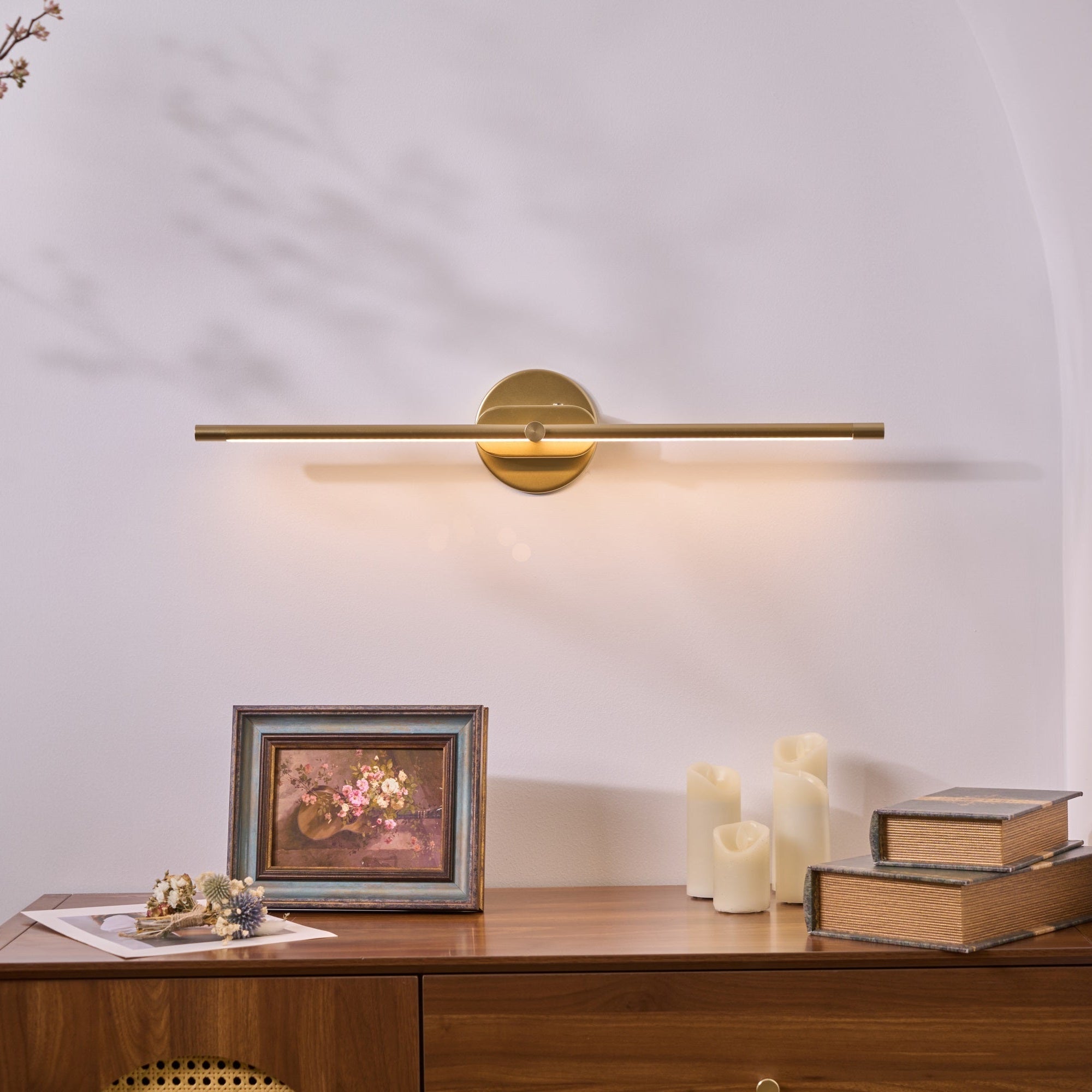 Wireless LED Wall Lamp – Aluminum, Minimalist Design for Living Room, Bedroom, or Office