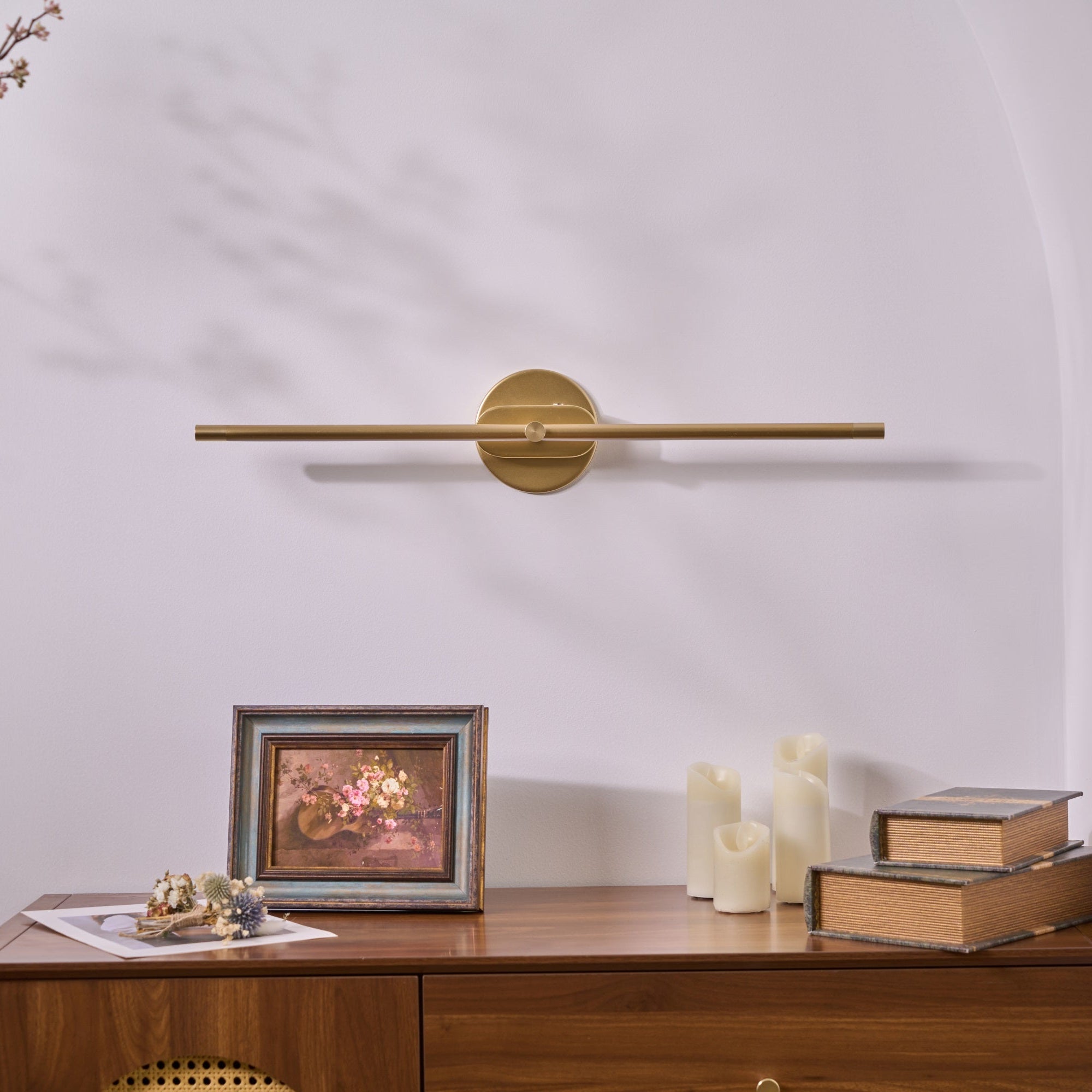 Wireless LED Wall Lamp – Aluminum, Minimalist Design for Living Room, Bedroom, or Office