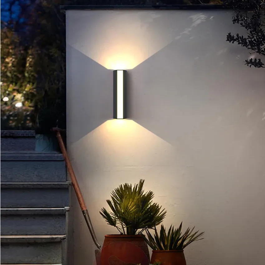 LED wall lamp – Modern, weatherproof design for garden or terrace with strong lighting up to 3000 lumens