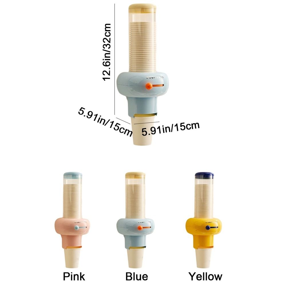 Wall-mounted Becher Dispenser – Compact, White Plastic for Kitchen or Office