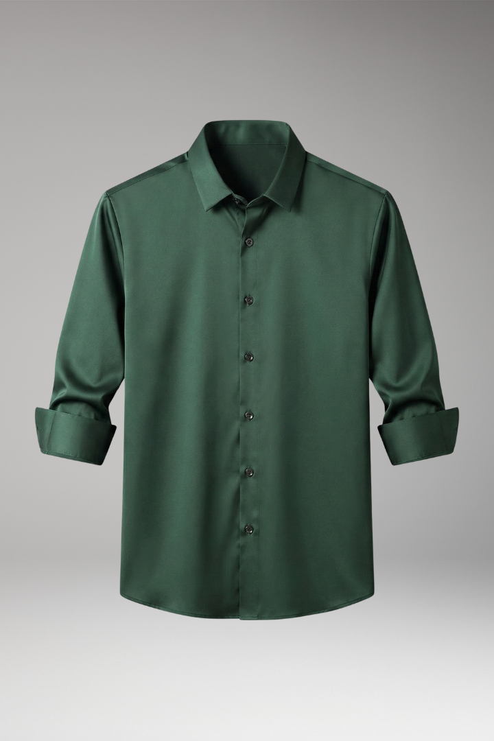 Herreskjorte Slim Fit med Knapplukning og Klassisk Krave