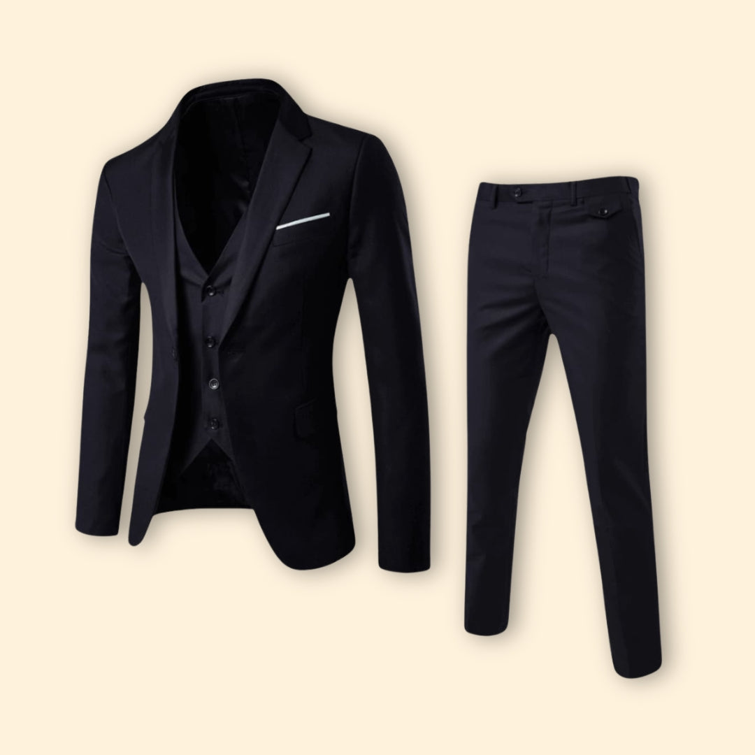Herre Habitsæt i Tre Dele med Blazer, Vest og Bukser