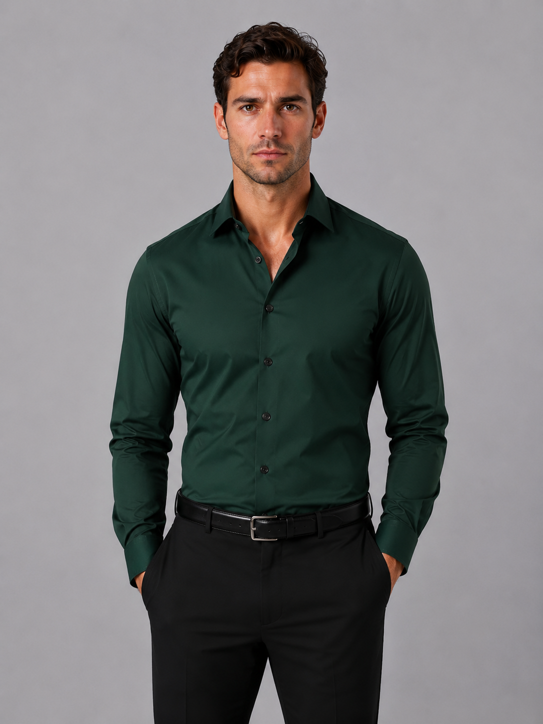 Herreskjorte Slim Fit – Klassisk Skjortekrave