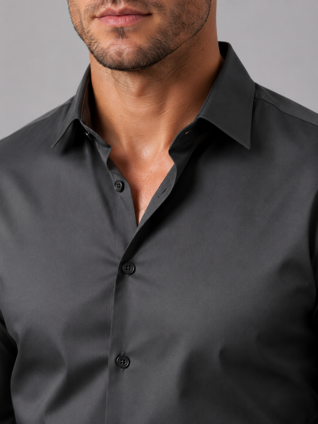 Herreskjorte Slim Fit – Klassisk Skjortekrave