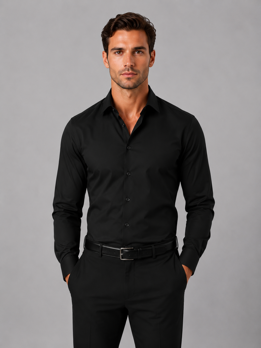 Herreskjorte Slim Fit – Klassisk Skjortekrave
