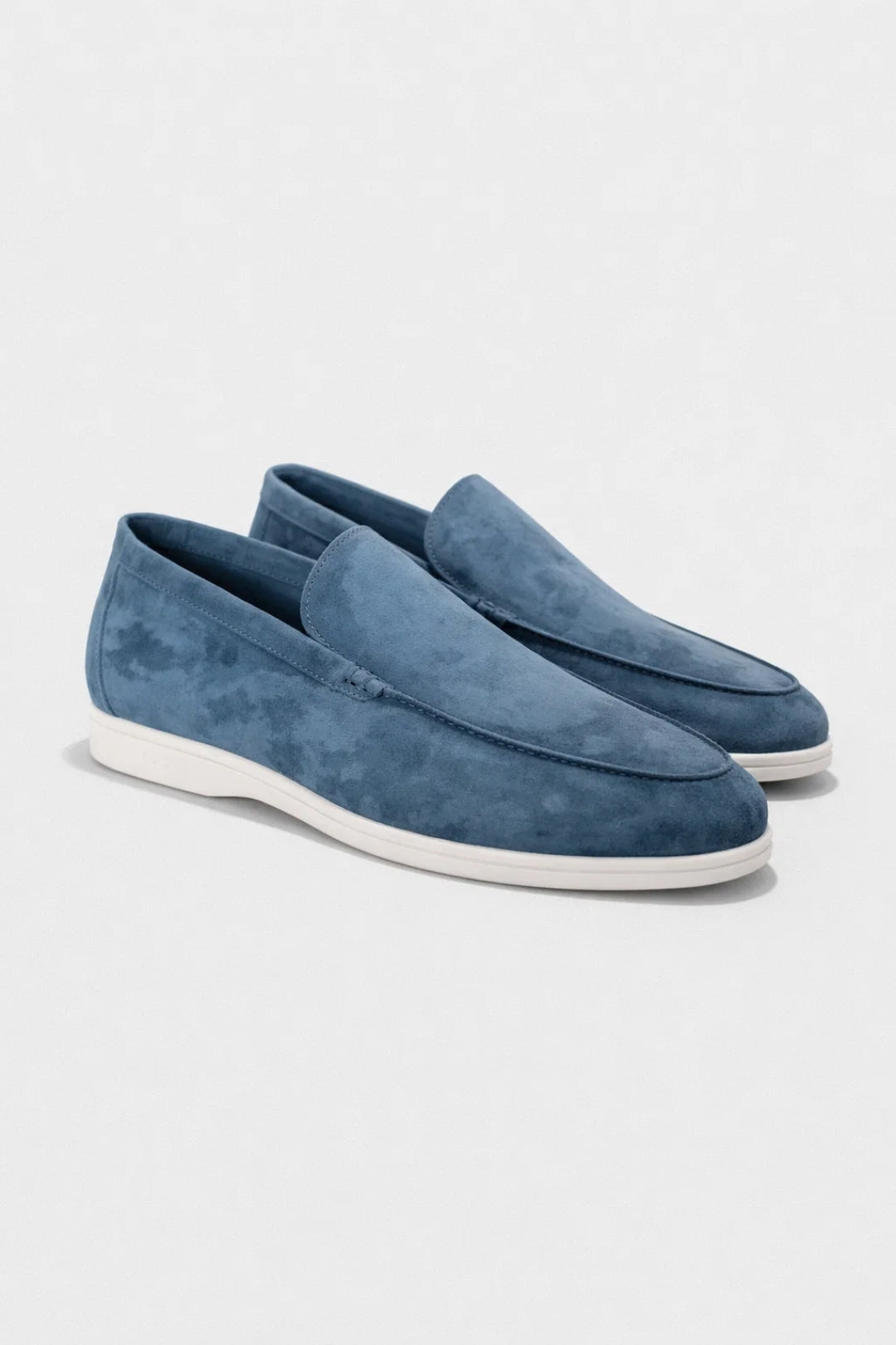 Herre Loafers Slip-On med Hvid Sål og Blød Foring