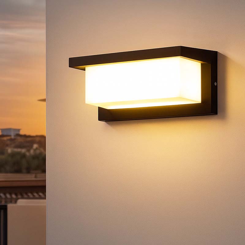 Udendørs Væglampe med Bevægelsessensor – Sort LED til Terrasse, Indgang og Have